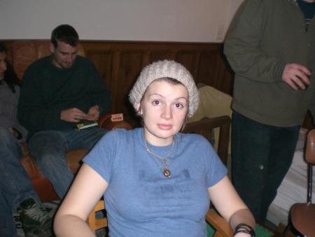 Julie et son magnifique T-shirt Guinness