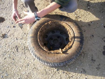 Juste un peu de terre à l'intérieur