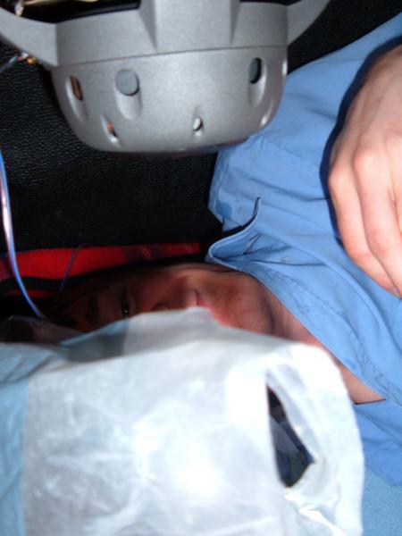 Juste la tête dans le coffre