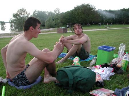 Tarinou et Manu en train de bouffer